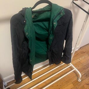 Women's Black and Green Jacket